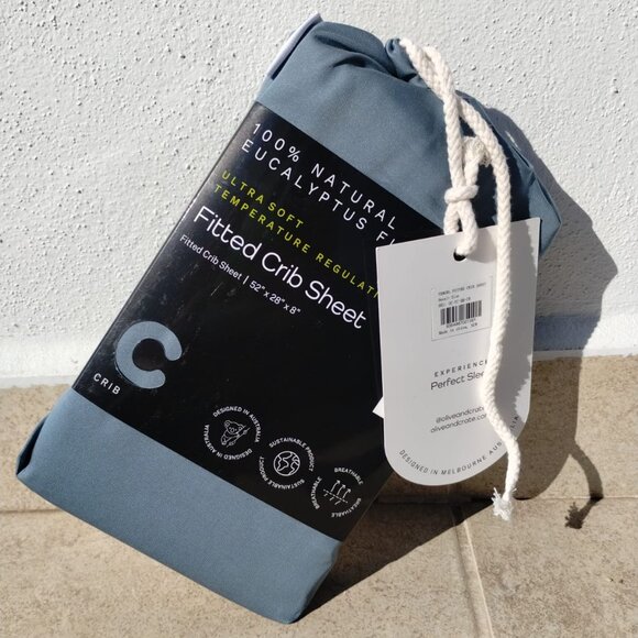 Eucalyptus Crib Sheet – Baby/Toddler – Cooling, Soft, 100% TENCEL – Olive Crate - Picture 1 of 6